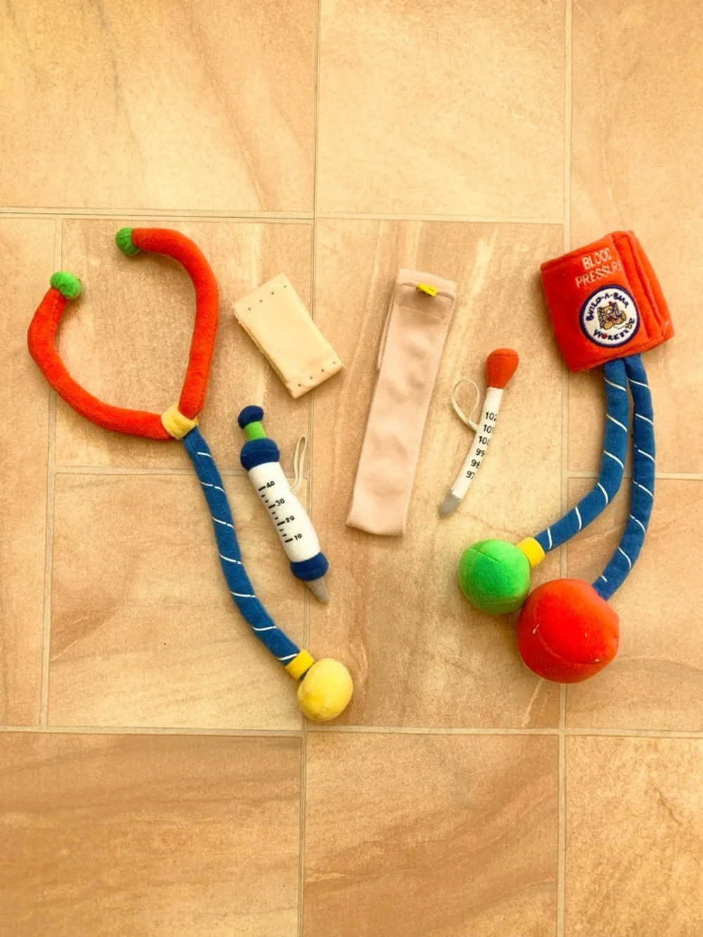 Build-A-Bear Doctor Medical Kit Supplies Bag & Pink Crutch Accessories